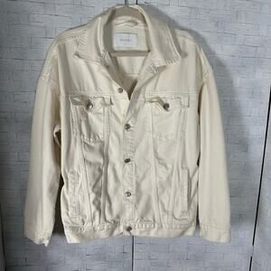 Meshki women's denim jacket cream‎ color heritage coastal grandma pockets
